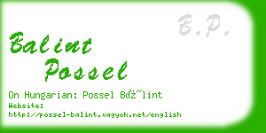 balint possel business card